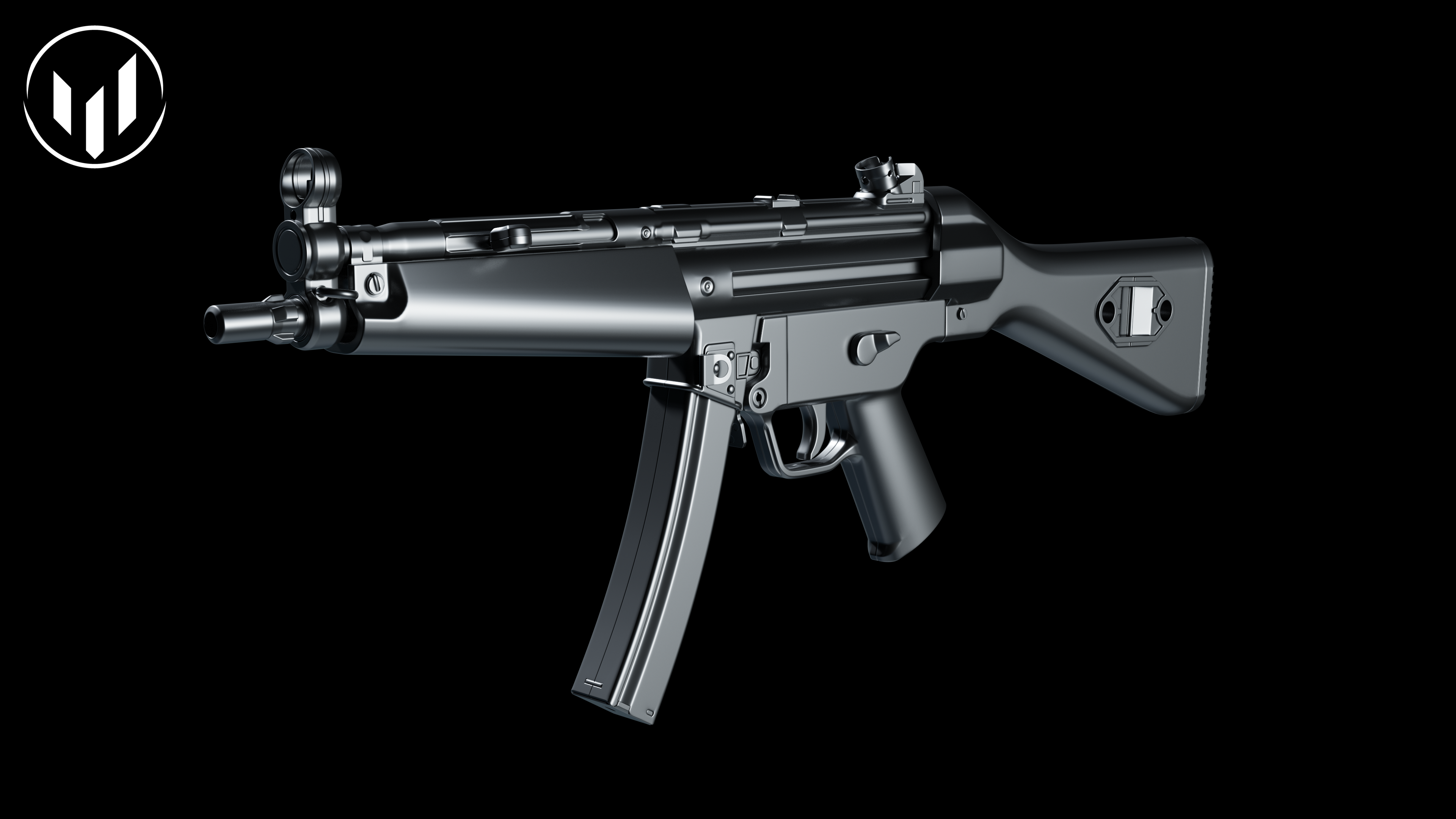 MP5 with disassembly (highpoly) preview image 6